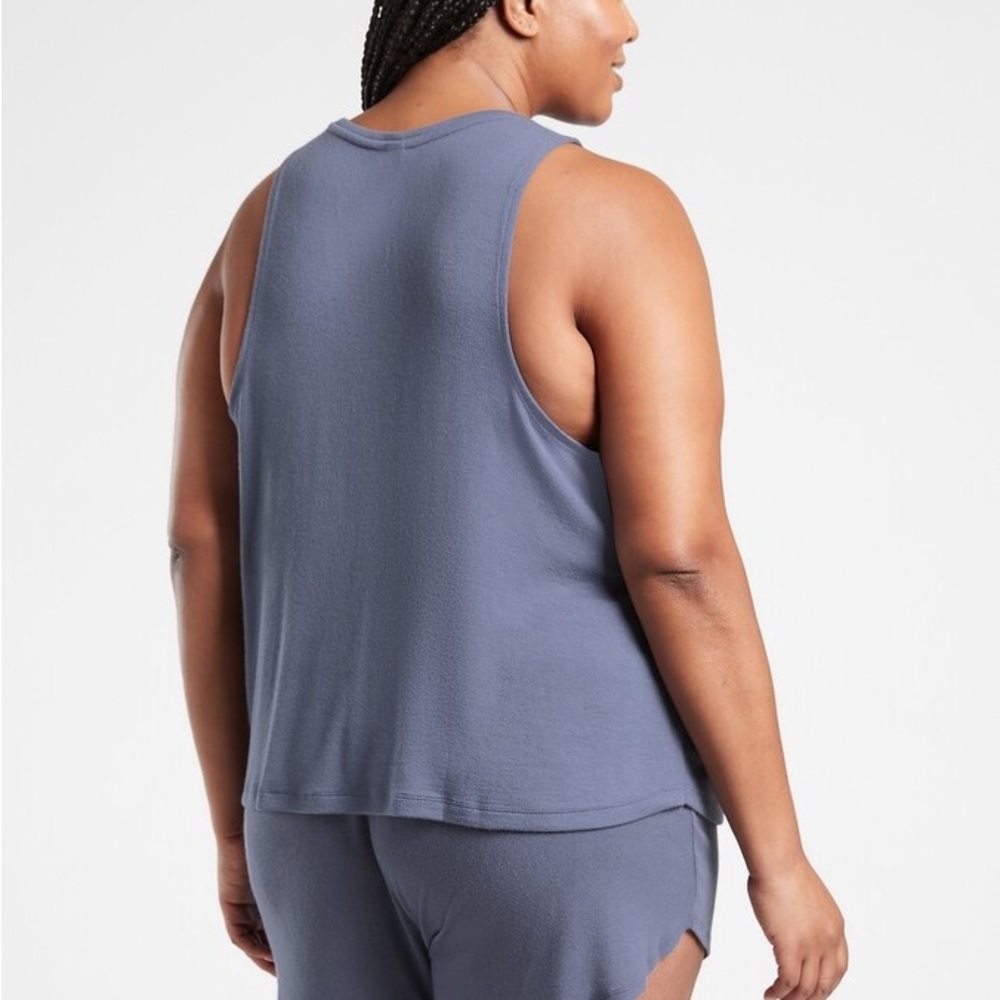 Athleta Well Rested Rib Sleep Tank Blue Star NEW - Picture 2 of 4